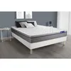 Image de Ensemble matelas Ressorts ensaches+Memoire de forme ACTIFLEX ZEN 140x190 Maxi epaisseur 7zones de confort + sommier KIT blanc