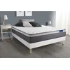 Image de Actisom Ensemble Matelas Actiflex Plus 140x190 Ressorts Ensaches+Memoire De Forme Maxi Epaisseur 7zones Confort + Sommier Kit Blanc