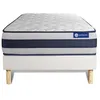 Image de Ensemble matelas Ressorts ensaches et Memoire de forme ACTIFLEX ERGO 90x190 Maxi epaisseur 5zones confort + sommier KIT blanc