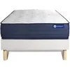 Image de Actisom Ensemble Matelas Actiflex Life 90x190 Ressorts Ensaches Et Memoire De Forme 5zones De Confort + Sommier Kit Blanc