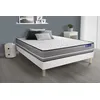 Image de Actisom Ensemble Matelas Ressorts Ensaches Actiflex Pur 160x200cm 3zones De Confort + Sommier Kit Blanc