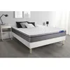 Image de Ensemble matelas Latex+Memoire de forme ACTILATEX ZEN 160x200 Maxi epaisseur 7zones de confort + sommier KIT blanc