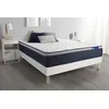 Image de Actisom Ensemble Matelas Latex+Memoire De Forme Actilatex Max 140x190 Cm Maxi Epaisseur 7zones De Confort + Sommier Kit Blanc