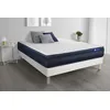 Image de Actisom Ensemble Matelas Actilatex Tech 140x190 Memoire De Forme Maxi Epaisseur 5zones De Confort + Sommier Kit Blanc