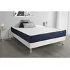 Image de Ensemble matelas ACTILATEX LIFE 200x200 Latex et Memoire de forme 5zones de confort + sommier KIT blanc