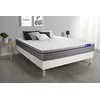 Image de Actisom Ensemble Matelas Memoire De Forme Actimemo Zen 140x190 Maxi Epaisseur 7zones De Confort + Sommier Kit Blanc