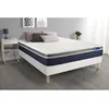 Image de Ensemble ACTIMEMO CONFORT Matelas memoire de forme 140x200 cm Maxi epaisseur 7zones de confort + sommier KIT blanc