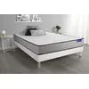 Image de Actisom Ensemble Matelas Memoire De Forme Actimemo Form 160x200 Cm 5zones De Confort + Sommier Kit Blanc