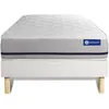 Image de Actisom Ensemble Matelas 90x190 Actimemo Soft 3zones De Confort + Sommier Kit Blanc