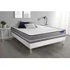 Image de Actisom Ensemble Matelas A Memoire Actimemo Pur 140x190cm 3zones De Confort + Sommier Kit Blanc