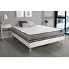 Image de Actisom Ensemble Matelas Actimemo 180x200cm 2 Faces A Mémoire De Forme 3zones De Confort + Sommier Kit Blanc