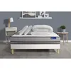 Image de Pack prÃªt a dormir matelas ACTIFLEX NIGHT 200x200 RESSORTS ENSACHES 3zones confort + sommier KIT blanc + 2 oreillers +couette