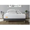 Image de PACK Matelas + sommier kit gris 160x200 Memo Bio Mousse a memoire de forme Maxi epaisseur + Couette + 2 oreillers