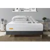 Image de Septnuits PACK Matelas + sommier kit gris 140x190 Memo Bio Mousse a memoire de forme Maxi epaisseur + Couette + 2 oreillers