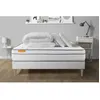 Image de Pack matelas + sommier kit blanc 140x190 Memo Luxe Ressorts ensaches + memoire de forme + Couette + 2 oreillers