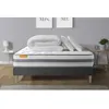 Image de Pack matelas + sommier kit gris 140x190 Memo Spring Ressorts ensaches MAXI epaisseur + Couette + 2 oreillers
