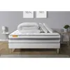 Image de Pack matelas + sommier kit blanc 140x190 Memo Spring Ressorts ensaches MAXI epaisseur + Couette + 2 oreillers
