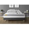 Image de Pack matelas + sommier kit gris 180x200 Memo Zen Mousse a memoire de forme MAXI epaisseur + Couette + 2 oreillers