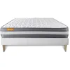 Image de Septnuits Matelas + Sommier Kit Blanc 140x190 Memo Plus Memoire De Forme