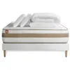 Image de Pack prÃªt a dormir matelas LE RAFFINÃ 180x200cm Ressorts ensaches + Memoire de forme BioVisco + sommier kit Blanc