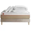 Image de Pack prÃªt a dormir matelas LE SOYEUX 160x200cm Ressorts ensaches + Memoire de forme BioVisco + sommier kit Beige