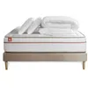 Image de Pack prÃªt a dormir matelas LE PAISIBLE 200x200cm Memoire de forme BioVisco + sommier kit Beige