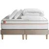 Image de Pack prÃªt a dormir matelas LE PAISIBLE 180x200cm Memoire de forme BioVisco + double sommiers Beige + 2 oreillers + couette
