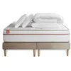 Image de Pack prÃªt a dormir matelas LE PAISIBLE 160x200cm Memoire de forme BioVisco + double sommiers Beige + 2 oreillers + couette