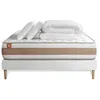 Image de Pack prÃªt a dormir matelas LE DÃLICAT 160x200cm Ressorts ensaches + Memoire de forme + sommier kit Blanc