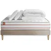 Image de Pack prÃªt a dormir matelas LE DOUX 140x200cm Memoire de forme - Ep. 24cm + sommier kit Beige + 2 oreillers + couette 240x220