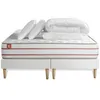 Image de Pack prÃªt a dormir matelas LE DOUX 200x200cm Memoire de forme - Ep. 24cm + double sommiers Blanc + 2 oreillers +couette