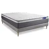 Image de Ensemble matelas ACTIFLEX PLUS 140x200 Ressorts ensaches+Memoire de forme Maxi epaisseur 7zones confort + sommier KIT gris