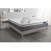 Image de Actisom Pack prêt a dormir matelas ACTILATEX PLUS 200x200 cm Latex + Memoire de forme + sommier KIT gris + 2 oreillers + couette