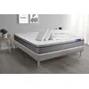 Image de Actisom Pack prêt a dormir matelas Memoire de forme ACTIMEMO ZEN 160x200 7zones de confort + sommier KIT gris + 2 oreillers +couette