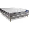 Image de Ensemble matelas Memoire de forme ACTIMEMO ZEN 200x200 Maxi epaisseur 7zones de confort + sommier KIT gris