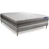 Image de Ensemble matelas ACTIMEMO RELAX memoire de forme 180x200 cm Maxi epaisseur 5zones de confort + sommier KIT gris