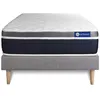 Image de Actisom Ensemble Actiflex Confort Matelas Ressorts Ensaches+Memoire De Forme 80x200cm Maxi Epaisseur + Sommier Kit Gris