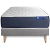 Image de Actisom Ensemble Matelas Ressorts Ensaches Et Memoire De Forme Actiflex Sleep 80x200 5zones De Confort + Sommier Kit Gris