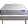 Image de Actisom Ensemble Matelas Actiflex Dream Ressorts Ensaches Et Memoire De Forme 80x200 Cm 5zones De Confort + Sommier Kit Gris