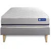 Image de Ensemble matelas 120x190 ACTIFLEX SOFT 3zones de confort + sommier KIT gris