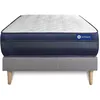 Image de Actisom Ensemble Matelas Actilatex Tech 120x200 Memoire De Forme Maxi Epaisseur 5zones De Confort + Sommier Kit Gris