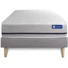 Image de Actisom Ensemble Matelas 120x190 Actilatex Soft 3zones De Confort + Sommier Kit Gris