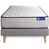 Image de Actisom Ensemble Matelas Memoire De Forme Actimemo Form 120x190 Cm 5zones De Confort + Sommier Kit Gris