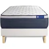 Image de Actisom Ensemble Matelas Memoire De Forme Actimemo Max 80x190 Cm Maxi Epaisseur 7zones De Confort + Sommier Kit Blanc