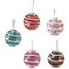 Image de 5 boules de noel a paillettes