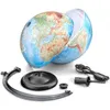 Image de wonday wonday globe lumineux glob'n'kit, texte francais, 300 mm noir