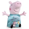 Image de Peluche cousine de peppa pig : chloe robe turquoise licorne 32 cm - peluche licence - cochon - doudou enfant