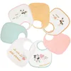Image de TROIS KILOS SEPT Lot De 7 Bavoirs Naissance - Baby Love Pastel - Trois Kilos Sept