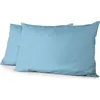 Image de Lot De 2 Taies D'oreiller - Home Linge Passion - Hp72089 - Microfibre 82 G - 50 X 70 Cm - Bleu Ciel