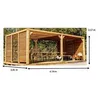 Image de Pergola Grandes Dimensions En Bois - Toit Et 2 Murs En Ventelles Mobiles - 341 X 614 Cm